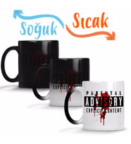 Parental Advisory Explicit Content Sihirli Kupa Bardak Porselen