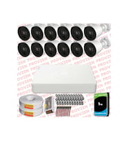 Provzen RV Hikvision 12 Kameralı Full HD 20mt Gece Görüşlü Güvenlik Kamerası Olay Anında bildirim
