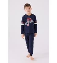 U.S. Polo Assn. 1902 Erkek Çocuk Uzun Kol Manşetli Pijama Takım