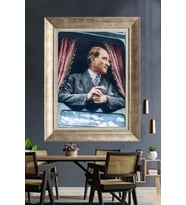 Gümüş Çerçeveli Atatürk Tablo za326