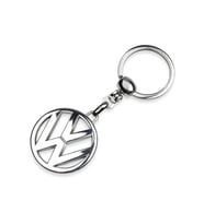 Volkswagen Logolu Metal Otomobil Anahtarlığı - Krom Kaplamalı