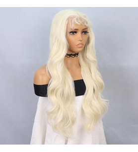 Platin Fiber Sen Front Lace Tül Peruk