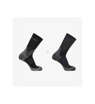 Salomon X Ultra Access Crew 2 Pack 2 Parça-Adet Unisex Çorap (Siyah)