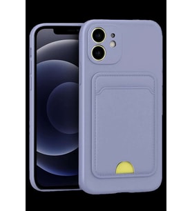 iPhone 11 Kılıf Kelvin Kartvizitli Silikon - Lila