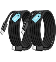 Type C-C ÖRGÜLÜ ve GÜÇLENDİRİLMİŞ BOYUN 60Watt Hızlı Şarj Kablosu (2Ad x 2Metre Siyah)