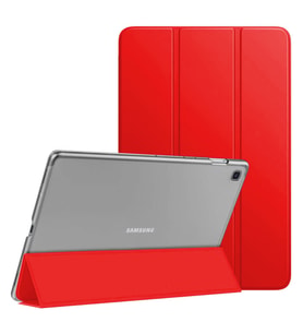 Microsonic Samsung Galaxy Tab A7 Lite T225 Kılıf Slim Translucent Back Smart Cover Kırmızı