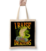 Cute & Funny I Raise Tiny Dinosaurs Reptile Pun Bez Çanta Uzun Saplı