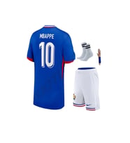 Fransa Milli Takım Mbappe 10 numara Forması alt+üst+çorap+bileklik Set (A.Lacivert)