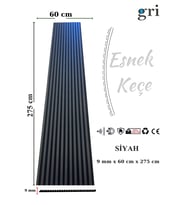 AHŞAP AKUSTİK LAMBİRİ PANEL (Düz Siyah)