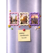 3'lü Set Mini Çerçeve Buzdolabı Magneti (Çok Renkli)