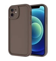 coverzone iPhone 12 ile uyumlu K?l?f Parlak, Tek Renkli Y�zey Dayan?kl? Malzeme & Tam Koruma Redolent K?l?f iPhone 12 ile uyumlu K?l? Ergonomik Kavrama Kolay Eri?im Kapak Kahverengi