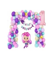 Deniz Kızı Lüks Pembe Yaş Balon Zincir Set
