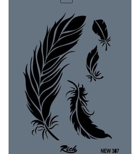 Rich New Seri N-387 Stencil 35x25 cm