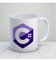 C# Tasarımlı Kupa Bardak (Çok Renkli)