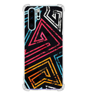 PrintiFy Huawei P30 Pro Köşe Korumalı Eskitme Tasarımlı Şeffaf Silikon Kılıf