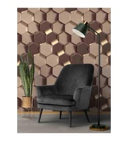 
Dreamwall 3 Boyutlu Petek Desenli Silinebilir Tekstil Duvar Kağıdı (Kahverengi)