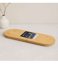 Oval Bambu Ahşap Sunum Tepsisi 15x44x1.5 cm (1 cm Ayaklı)