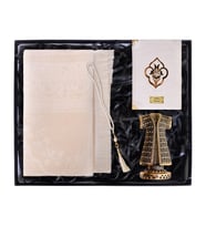 Kişiye Özel Kuranı Kerim & Seccade & İnci Tesbih & Biblolu Set