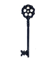Çiçek Dekoratif Anahtar, 220x56 mm - Büyük Boy, Vintage, Retro, Çiçekli Stil Süs Aksesuar Anahtar