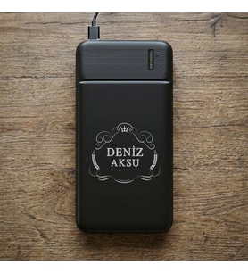BK Gift Kişiye Özel İsimli 10.000 mAh Powerbank PB-4011 -7, LED Göstergeli Taşınabilir Şarj Cihazı, Kurumsal Hediye