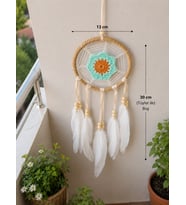 El Yapımı Bohem Düş Kapanı – 13 cm Kasnak Çaplı Dekoratif Dream Catcher