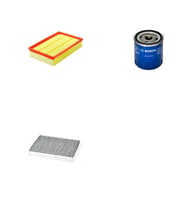 Bosch Filtre Bakım Seti Volvo S40 II 1.6 1.8 2.0 Benzinli 2004-2007 Hava + Yağ F. + Polen Filtre Bosch