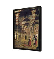 Kahirede Camiide Namaz Kılanlar Çerçeveli Mdf Tablo