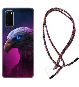 Samsung A02S A03S A10 A12 A13 A21S A22 Kılıf Boyun Asklı Rasta Silikon Kartal 1622