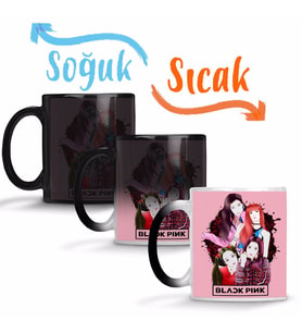 Black Pink BlackPink Sihirli Kupa Bardak Porselen