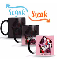 Black Pink BlackPink Sihirli Kupa Bardak Porselen