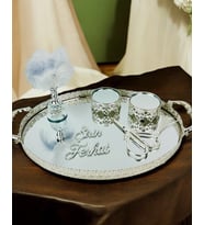 Whisper Gümüş Oval Nişan Tepsisi (Gümüş)