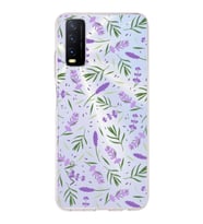 PrintiFy Vivo Y11s ile Uyumlu 1mm Slim Fit Water Color 3 Baskılı Şeffaf  Kılıf