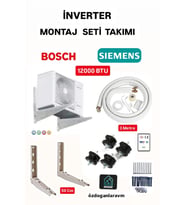 İnverter Universal Klima Montaj Seti - 3 Metre  50  Cm Ayak Titreşim Takozu Montaj Seti Takımı