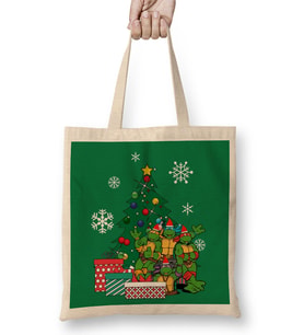 Teenage Mutant Ninja Turtles Around The Christmas Tree Bez Çanta Uzun Saplı