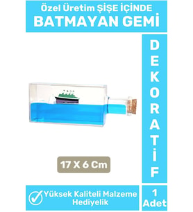 Premium Seri Yüksek Kaliteli Dayanıklı Şık Dekoratif Hediyelik Denizci Tasarım BATMAYAN GEMİ