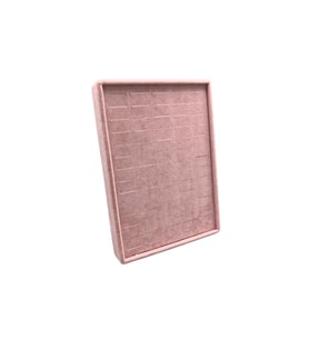 70 li Batırmalı Yüzük Tablası Kadife (Pembe)