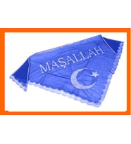 Sünnet Duvağı Maşallah Yazılı Mavi Renk (üçgen şeklinde)