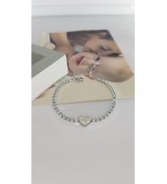 Gümüş Su Yolu Çelik Bileklik Sns400385