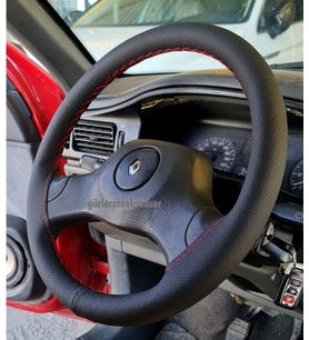 Renault 19 Dikmeli Direksiyon Kılıfı Noktalı Kırmızı İpli (10CM)
