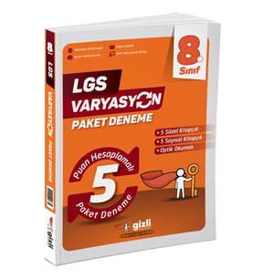 GİZLİ YAYINLARI 8.SINIF LGS VARYASYON PAKET DENEME