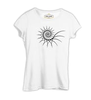 Fractal - Spiral Beyaz Kadın Tshirt