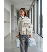 Adalinhome Premium Pastel Serisi 3'lü Okul Çantası Seti
