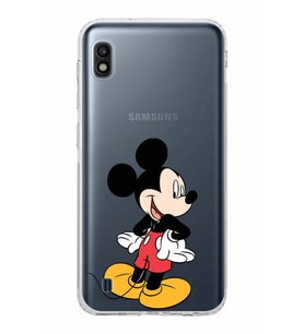 Samsung Galaxy A10   Kamera Korumalı  Kapak Mickey Mouse Tasarımlı  Şeffaf Kılıf