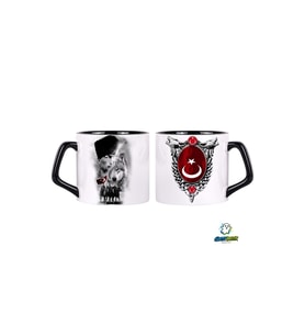 Ghostbastır Design Atatürk ve Bozkurt Kupa Bardak Tek Adet 0627