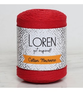 Loren Cotton Macrame Kırmızı - R095 - 34374