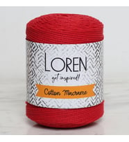 Loren Cotton Macrame Kırmızı - R095 - 34374