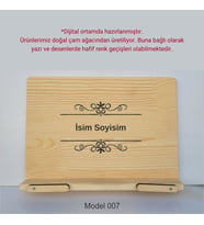 Münzevi Masaüstü Ahşap Rahle/Tablet/Kitap Tutucu-Model007