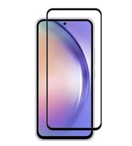 Samsung Galaxy A55 Uyumlu Tam Kaplayan Premium Ekran Koruyucu Cam Anti-Static Özellikli Siyah Çerçeveli (Şeffaf)