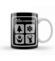 Merry Christmas AYılbaşı Yeni Yıl Konseptli nd Happy New Years Kupa Bardak Porselen