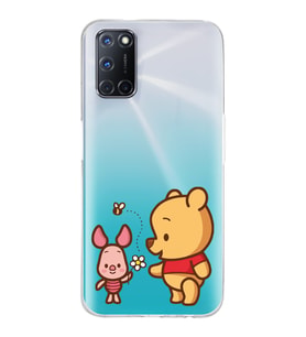 Oppo A52/A72/A92 Uyumlu Pooh & Piglet Tasarımlı Şeffaf Telefon Kılıfı
